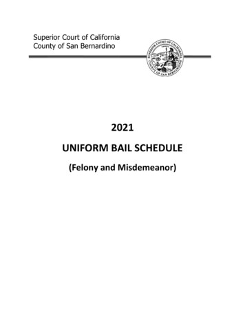 2021 UNIFORM BAIL SCHEDULE - Sb-court 