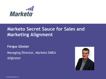 Marketo Secret Sauce For Sales And Marketing Alignment