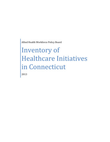 Inventory Of Healthcare Initiatives In Connecticut
