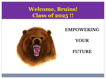 Welcome, Bruins! Class Of 2025 - Home Of The Bruins