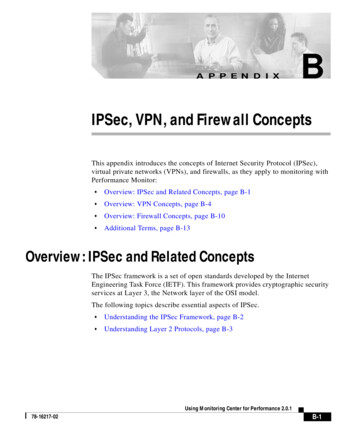 IPSec, VPN, And Firewall Concepts