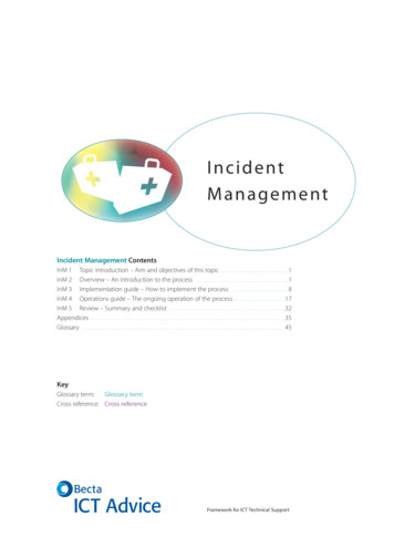 Incident Management - IT Infrastructure Library (ITIL) At .