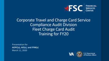 Corporate Travel And Charge Card Service Compliance Audit .