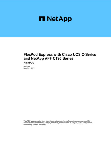 FlexPod Express With Cisco UCS C-Series And NetApp AFF .