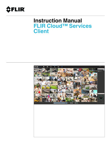 FLIR Cloud Services Client Instruction Manual
