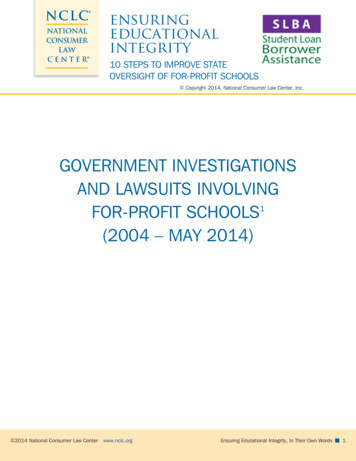 GOVERNMENT INVESTIGATIONS AND LAWSUITS INVOLVING 
