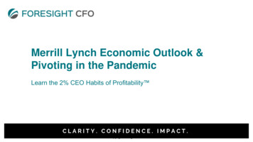 Merrill Lynch Economic Outlook & Pivoting In The 