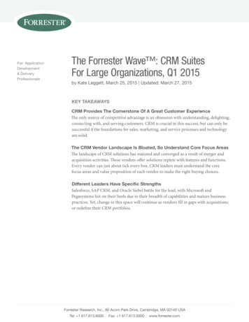The Forrester Wave : CRM Suites