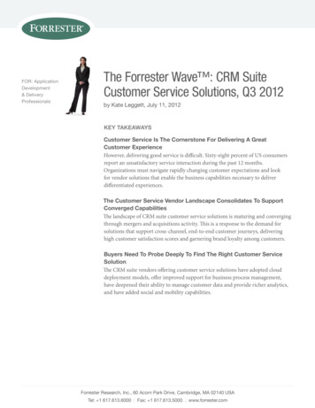 The Forrester Wave : CRM Suite Customer Service 