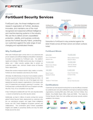 FortiGuard Security Services Data Sheet