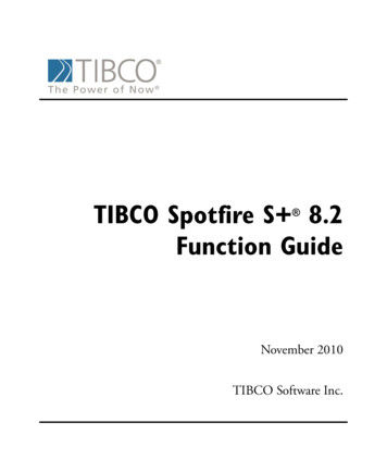 TIBCO Spotfire S Function Guide