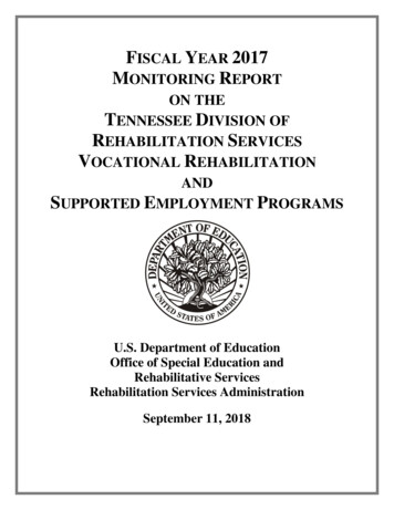 Fiscal Year 2017 Monitoring Report On The Tennessee .