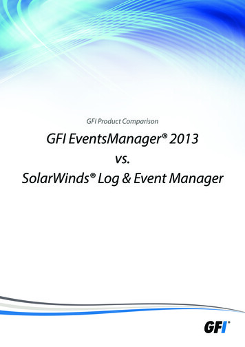 GFI Product Comparison GFI EventsManager 2013 Vs .