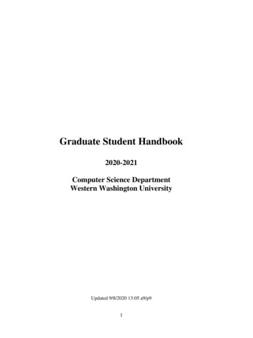 Graduate Student Handbook - Cs.wwu.edu