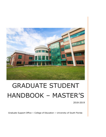 Graduate Student Handbook – Master’s - USF