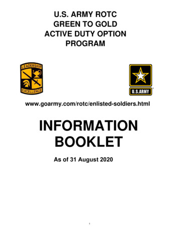 THE ARMY RESERVE OFFICERS' TRAINING CORPS (ROTC)