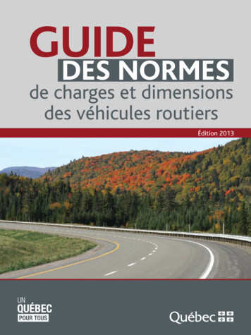 Guide Des Normes De Charges Et Dimensions Des Véhicules .