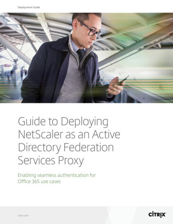 NetScaler As ADFS Proxy Deployment Guide