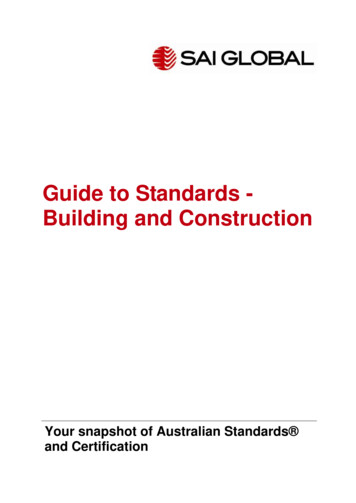 Guide To Standards - Building And Construction