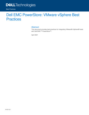 Dell EMC PowerStore: VMware VSphere Best Practices