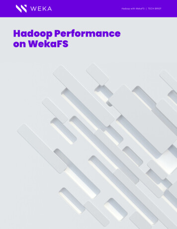 Hadoop Performance On WekaFS