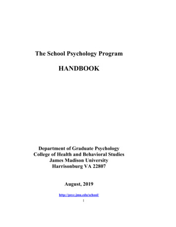 HANDBOOK - Psychology & 