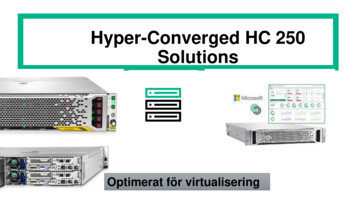 Hyper-Converged HC 250 Solutions - Tech Data