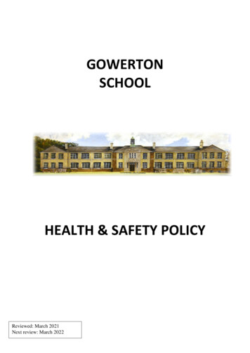 School Health And Safety Policy