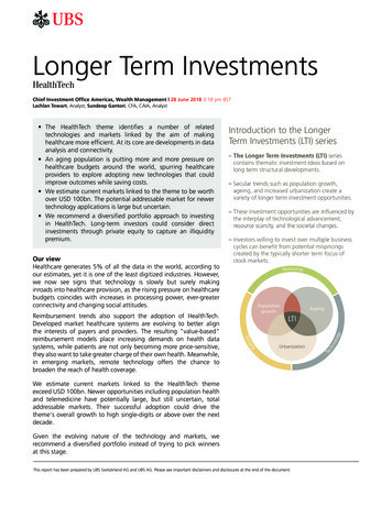 Premium. Longer Term Investments - Our Financial Services .