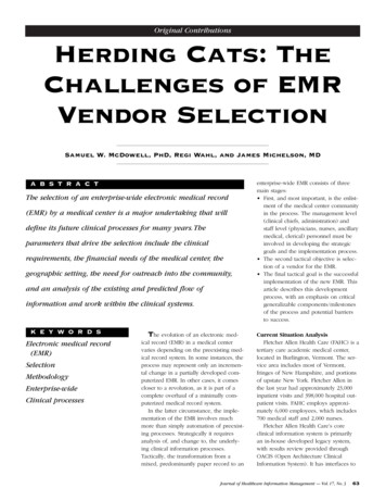 Herding Cats: The Challenges Of EMR Vendor Selection