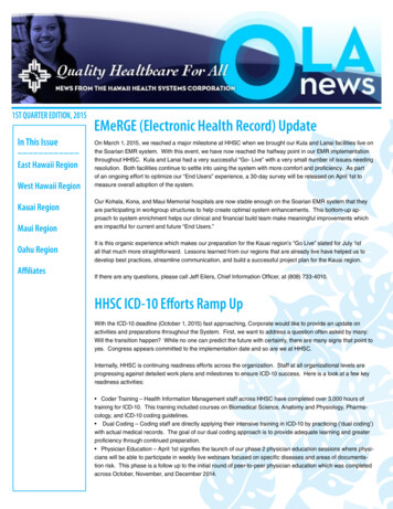 1ST QUARTER EDITION, 2015 EMeRGE (Electronic Health 