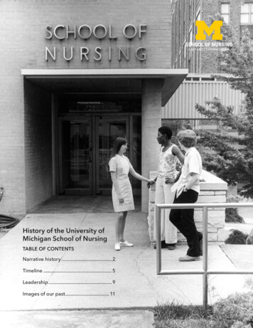 History Of The University Of Michigan School Of Nursing