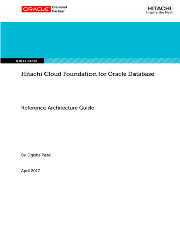 Hitachi Cloud Foundation For Oracle Database