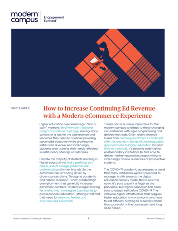 How To Increase Continuing Ed Revenue With A Modern .