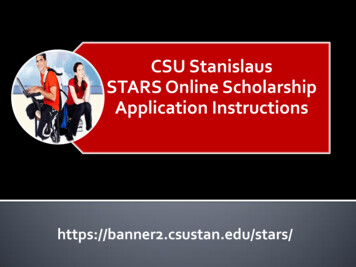 CSU Stanislaus STARS Online Scholarship Application .