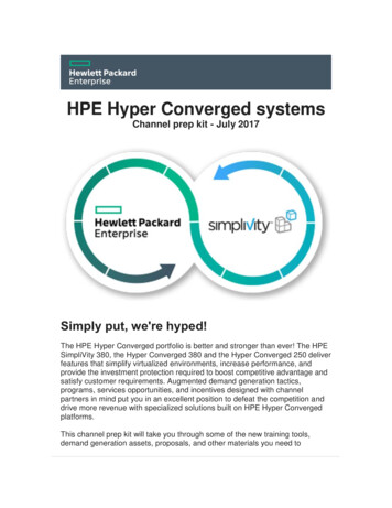 HPE Hyper Converged Systems - Ingram Micro