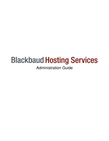 Blackbaud Hosting Services Administration Guide