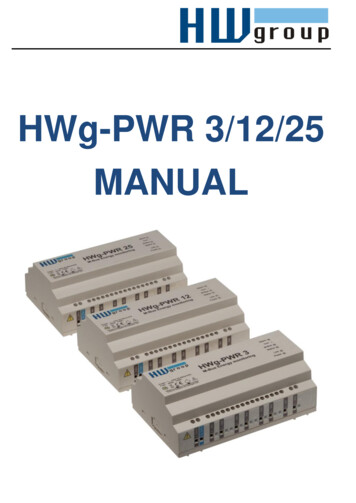 HWg-PWR 3/12/25 MANUAL - SAUTER