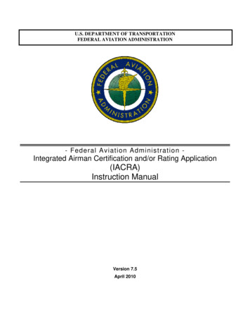 Integrated Airman Certification And/or Rating . - IACRA