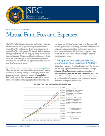 INVESTOR BULLETIN Mutual Fund Fees And Expenses
