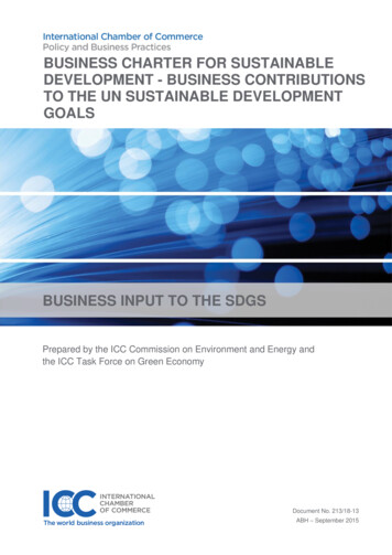 BUSINESS CHARTER FOR SUSTAINABLE DEVELOPMENT - 