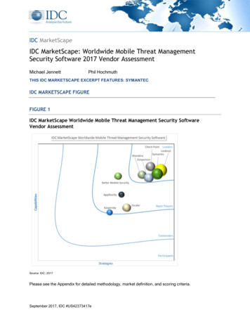 IDC MarketScape: Worldwide Mobile Threat Management .