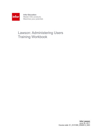 Lawson: Administering Users Training Workbook