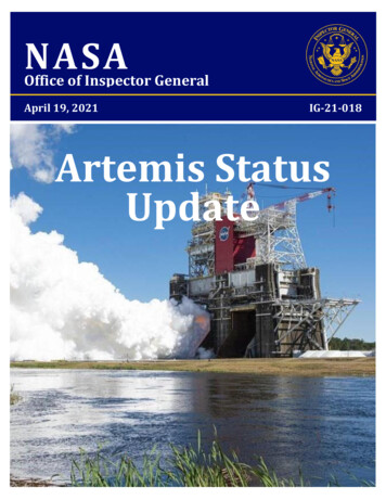 April 19, 2021 IG-21-018 Artemis Status Update