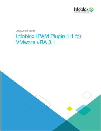 Deployment Guide Infoblox IPAM Plugin 1.1 For VMware 
