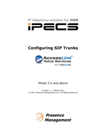 Configuring SIP Trunks - Accessline