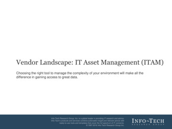 Vendor Landscape: IT Asset Management (ITAM)
