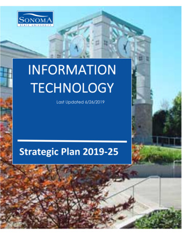 INFORMATION TECHNOLOGY - Sonoma State University