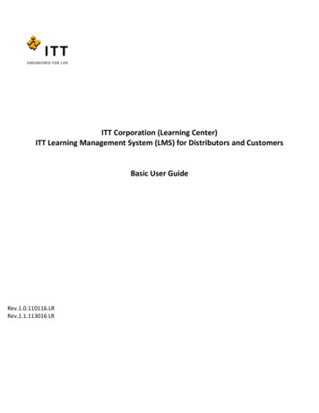 ITT Corporation (Learning Center) ITT Learning Management .