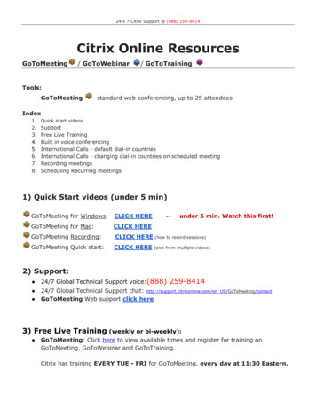 Citrix Online Resources